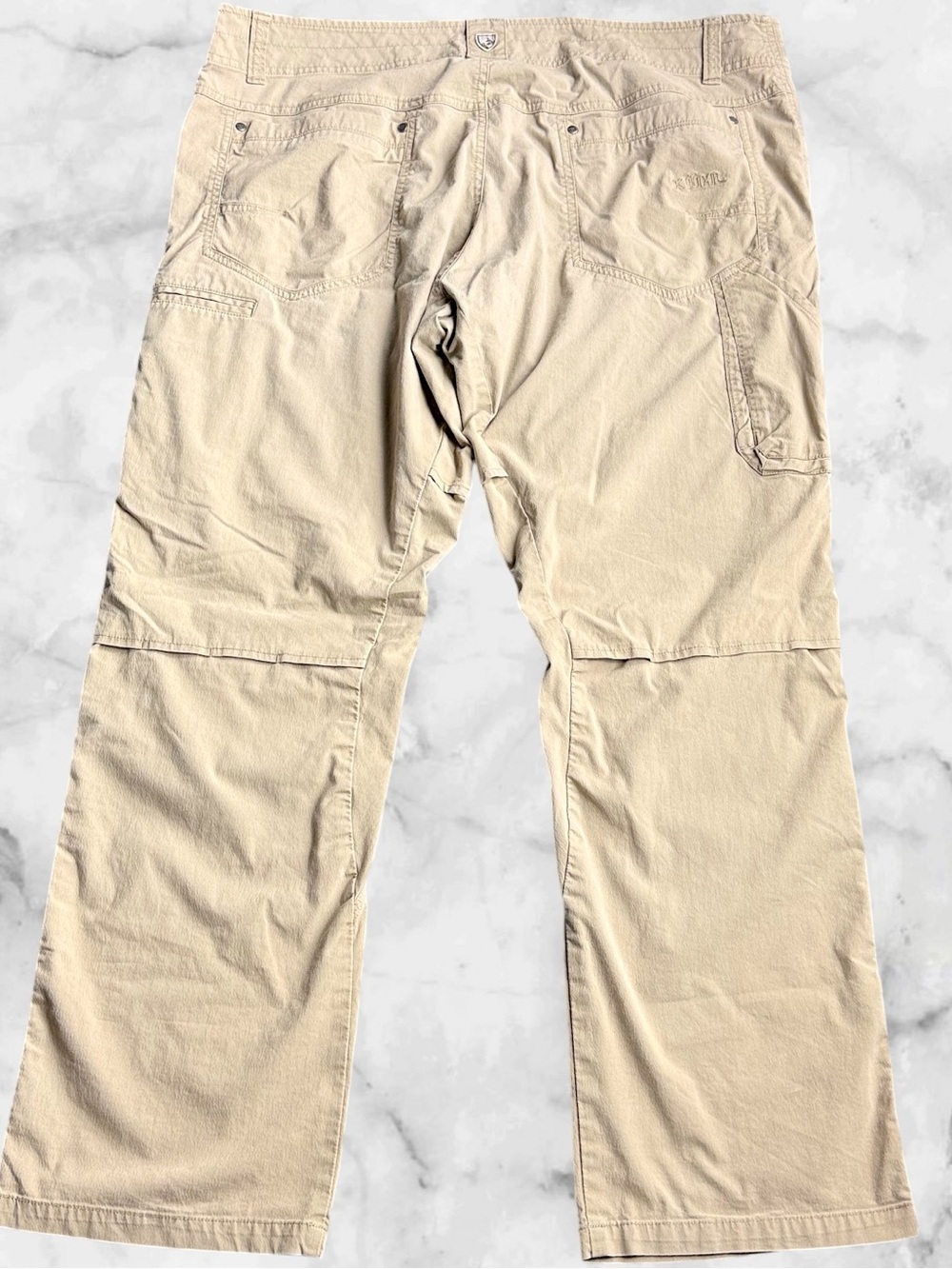 KÜHL Liberator Convertible Mens 40x30 Khaki Tan Zip Off Hiking Outdoor Pants